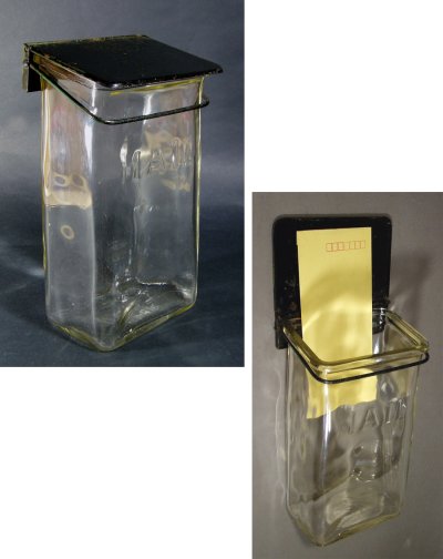 画像1: 1930-40's Wall Mount "VISIBLE" Glass MAIL BOX