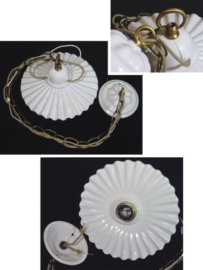 画像3: German "Petticoat" Porcelain Pendant Lamp