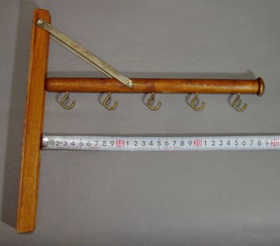 画像3: 1920's  "Wood＆Seel" Wall Mount Folding Hanger Rack