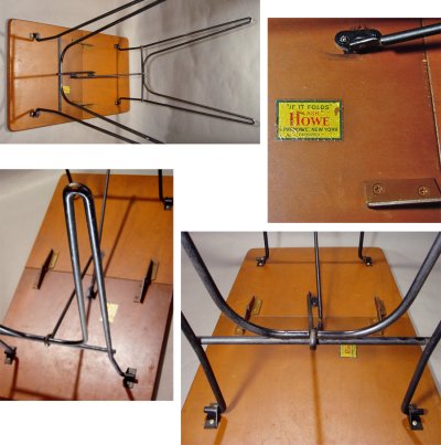 画像2: 1940's "Hairpin Legs" Wood Folding Table