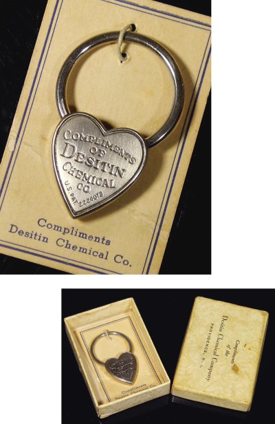 画像1: 1940's "♡ Heart Shaped "  Key Ring【箱付きDEAD-STOCK】