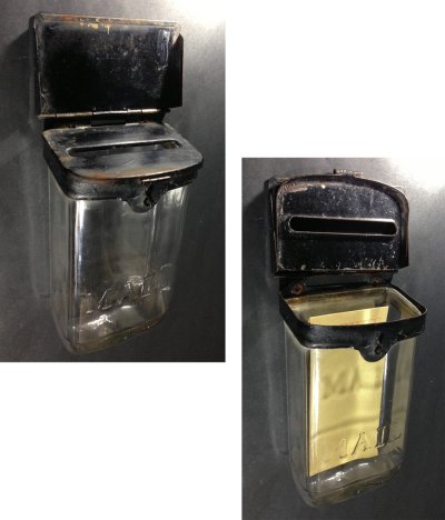 画像2: 1930-40's Wall Mount "VISIBLE" Glass MAIL BOX