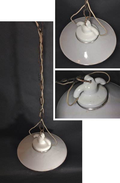 画像2:  1930's German Deco Pendant Light【White】 