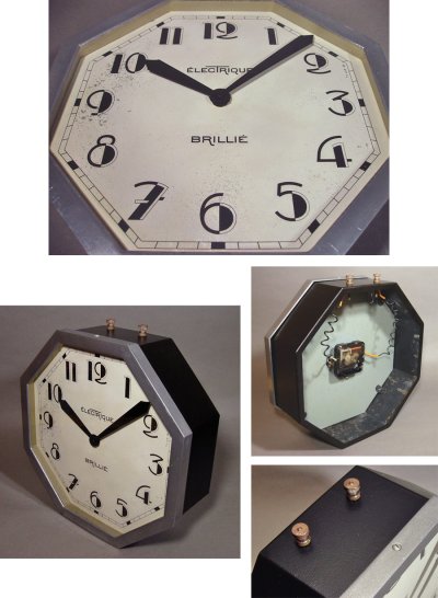 画像2: 1930's French "BRILLIE" Octagon Wall Clock