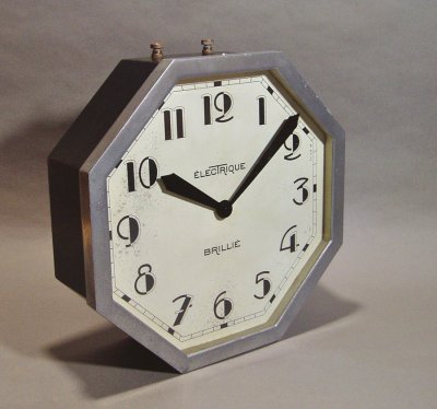 画像1: 1930's French "BRILLIE" Octagon Wall Clock