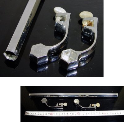 画像2: 1940-50's Hexagonal Chrome Towel Bar