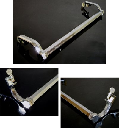 画像1: 1940-50's Hexagonal Chrome Towel Bar