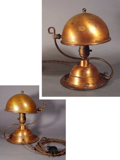 画像1: 1930-40's "Copper-Tone" Table Lamp