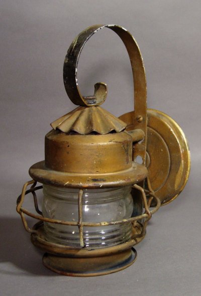 画像1: 1930's "Shabby Chic" Caged Porch Lamp 