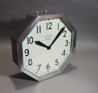 画像1: 1930's French Art Déco "BRILLIE" Wall Clock