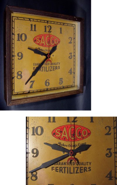 画像1: 1930's "Metal Case" Advertising Wall Clock