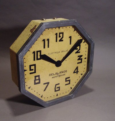 画像1: 1910-30's French Art Déco "BRILLIE" Wall Clock