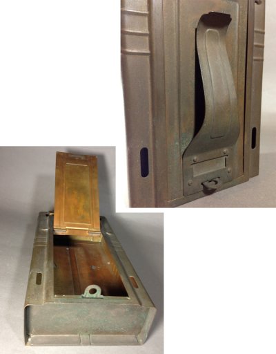 画像3: 1930-40's "STREAMLINE" Brass Wall Mount Mail Box