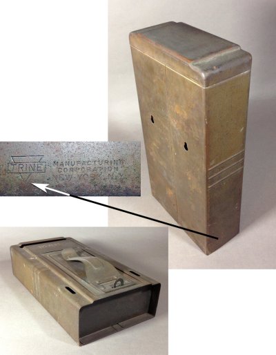画像2: 1930-40's "STREAMLINE" Brass Wall Mount Mail Box