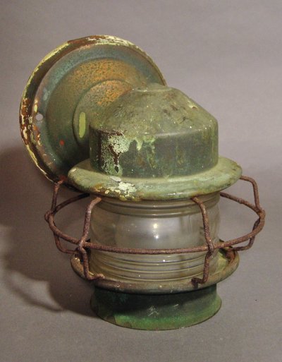 画像1: 1930-40's "Shabby" Caged Porch Lamp