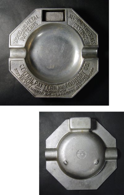 画像1: 1930's "ADVERTISING" Cast Aluminum Ashtray