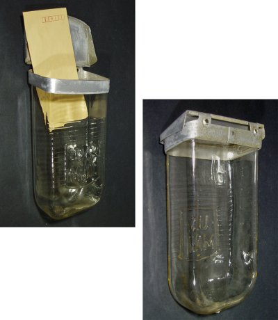 画像2: 1930-40's Wall Mount "VISIBLE" Glass MAIL BOX