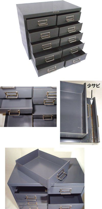画像2: 1950-60's "Art Steel Co. N.Y." 10 Drawer Cabinet