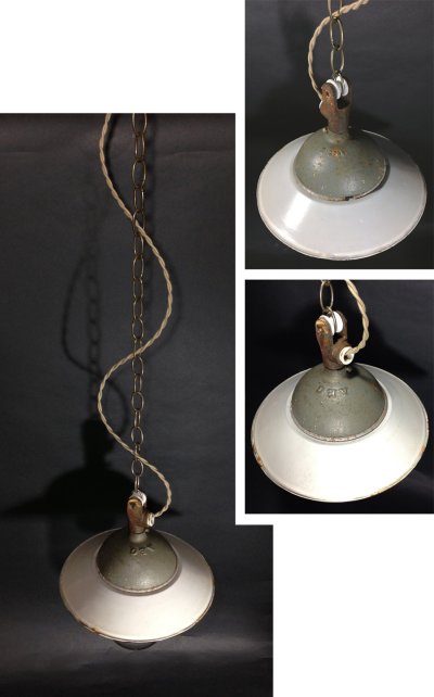 画像2: 1940-50's German Pendant Light【Cast Iron】