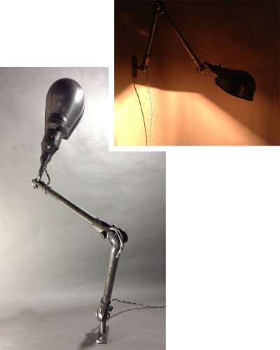 画像1: 1940-50's "Solid Steel" Wall Mount Task Lamp