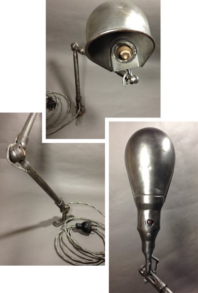 画像2: 1940-50's "Solid Steel" Wall Mount Task Lamp