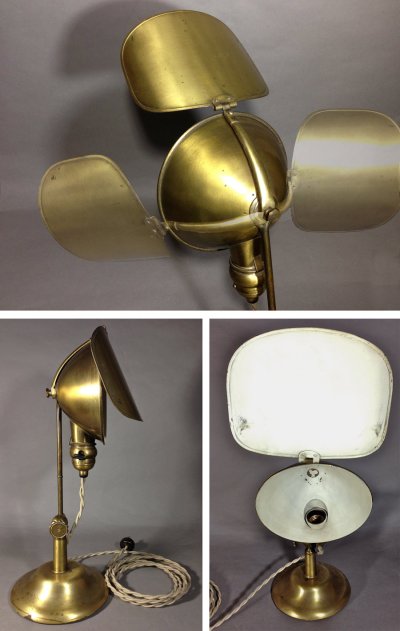 画像2: 1910-20's "LYHNE" Brass Desk Lamp