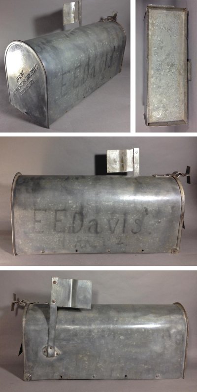 画像2: Early 1920's "Galvanized Steel " RURAL U.S. MAILBOX