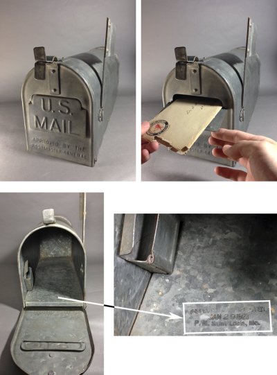 画像1: Early 1920's "Galvanized Steel " RURAL U.S. MAILBOX