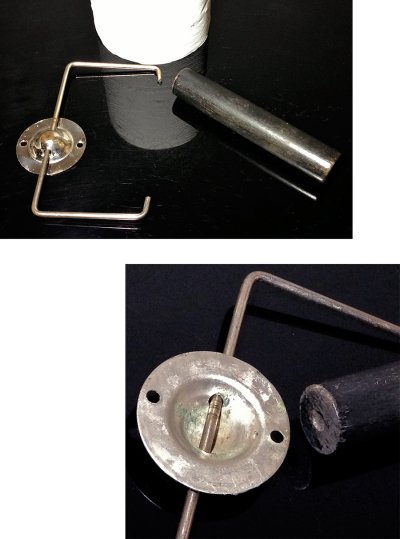 画像1: 1930-40's "Nickle plated Brass" Toilet Paper Holder