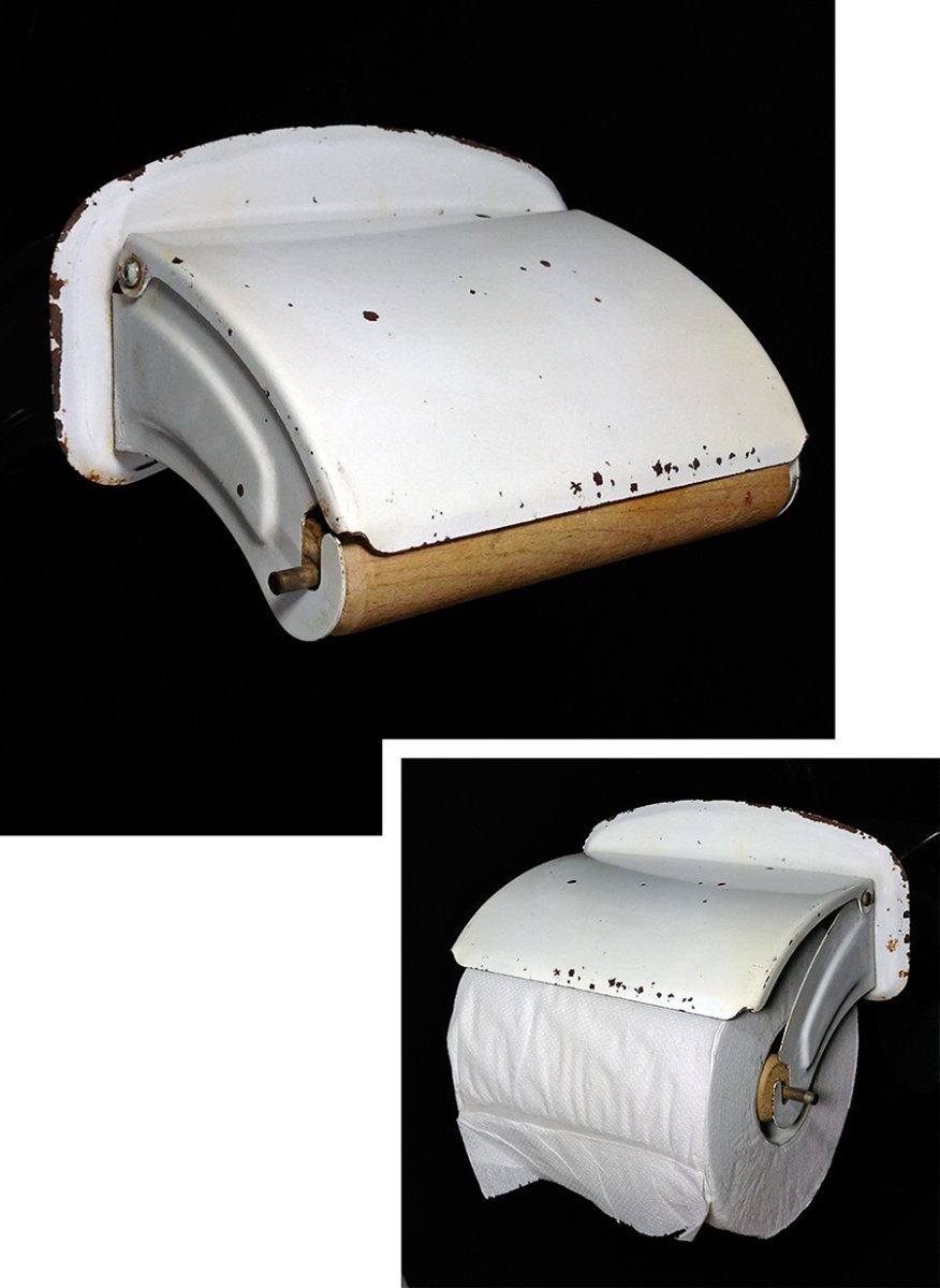 画像1: 1930-40's Germany "Shabby" Toilet Paper Holder (1)