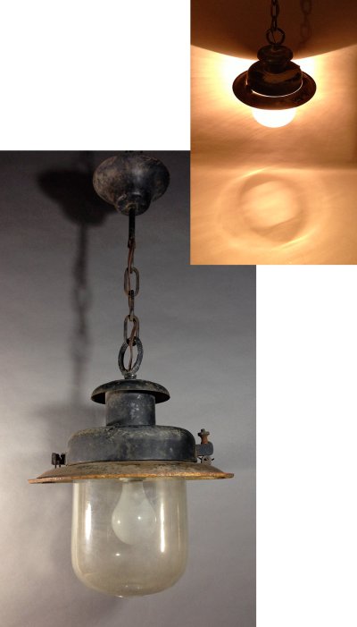 画像1: 1930's German Factory Pendant Light