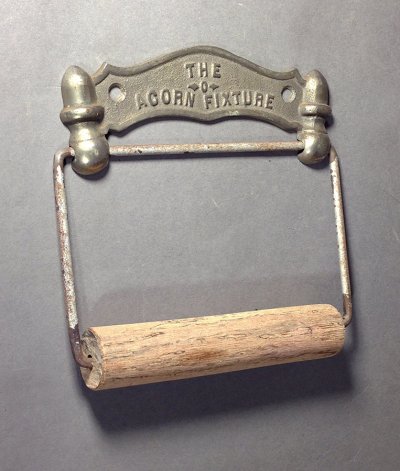 画像1: 1884 N.Y. "ADVERTISING" Cast Iron Toilet Paper Holder