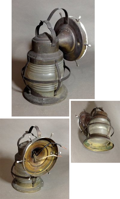 画像1: 1930-40's "Nautical" Caged Porch Lamp 