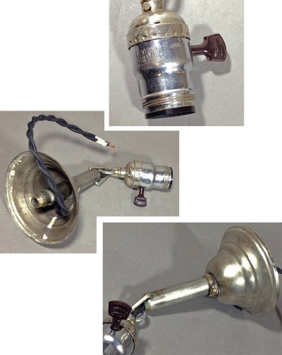 画像2: 1930-40's "Nickle plated Brass" Lamp