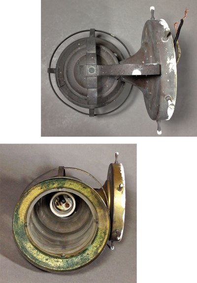 画像2: 1930-40's "Nautical" Caged Porch Lamp 