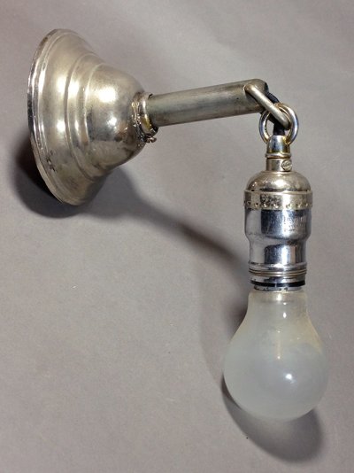 画像1: 1930-40's "Nickle plated Brass" Lamp