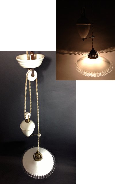画像1: 1920-30's "Rise＆Fall" Pendant Lamp【Complete】