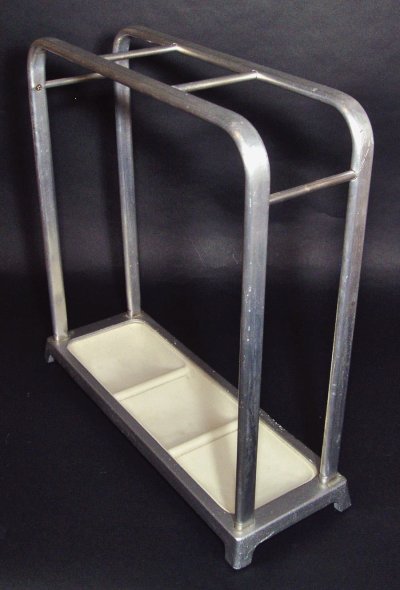 画像1:  1920-30's French-DECO "ALUMINUM × IRON" Umbrella Stand 