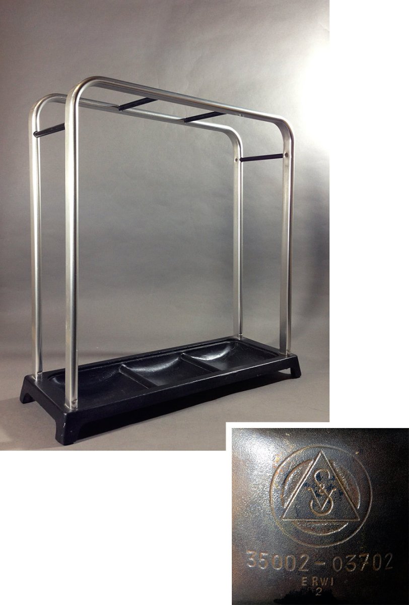 画像1: 1920-30's Art Déco "BLACK × SILVER" Umbrella Stand (1)
