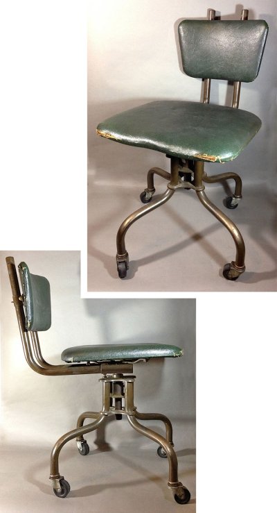 画像1: 1930-40's "Machine age" Swivel Desk Chair