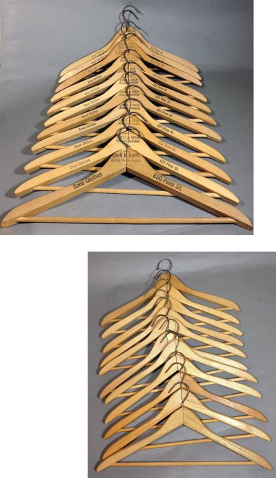 画像1: 21-sets "Advertising" Wood Hangers