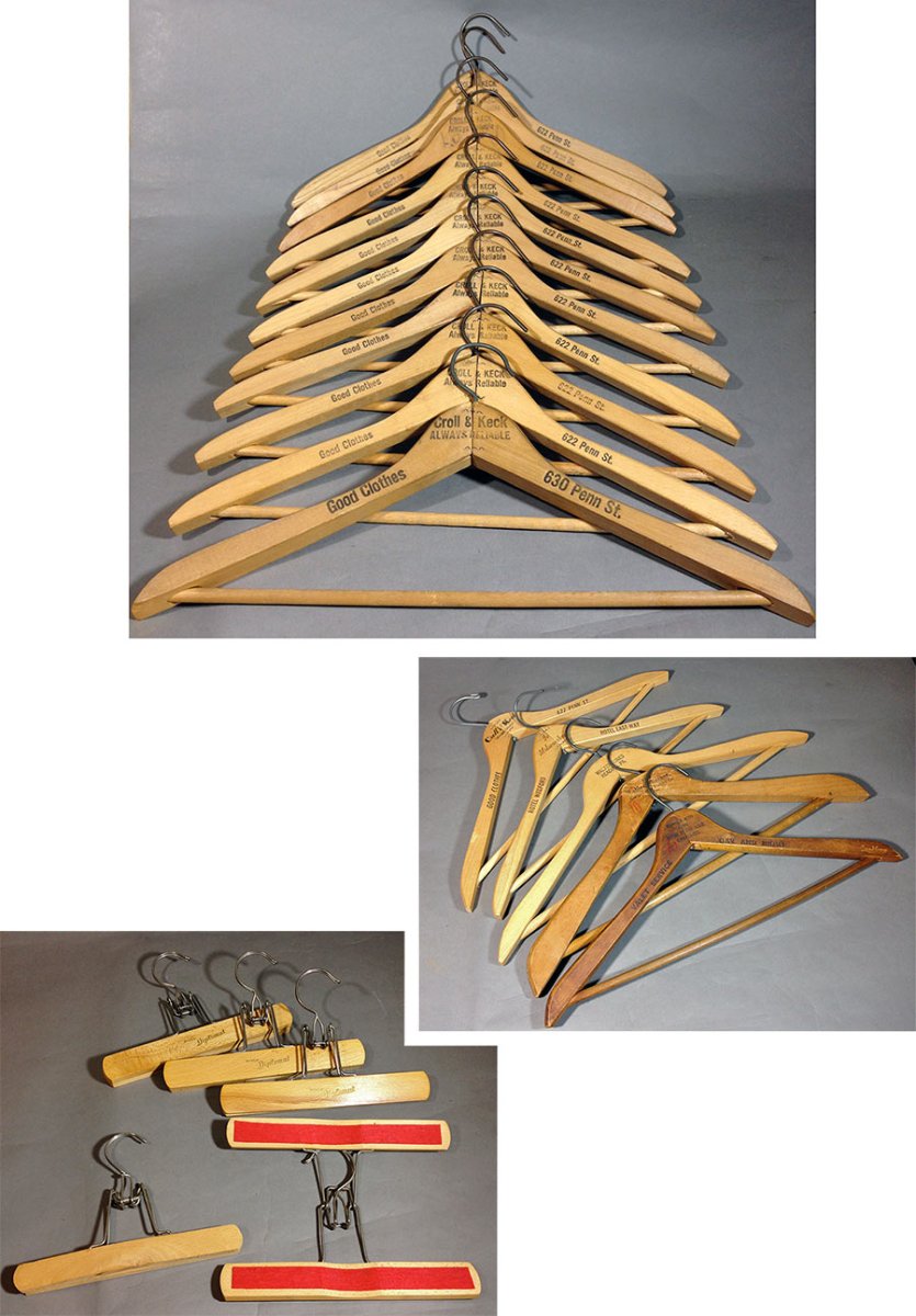 画像1: 21-sets "Advertising" Wood Hangers (1)