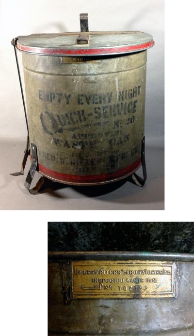 画像1: 1920-30's "Quick-Service" Waste Can