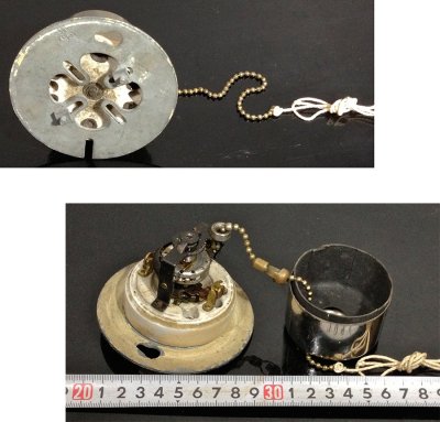 画像2: 1920-30's "H＆H” Porcelain Pull Chain Switch