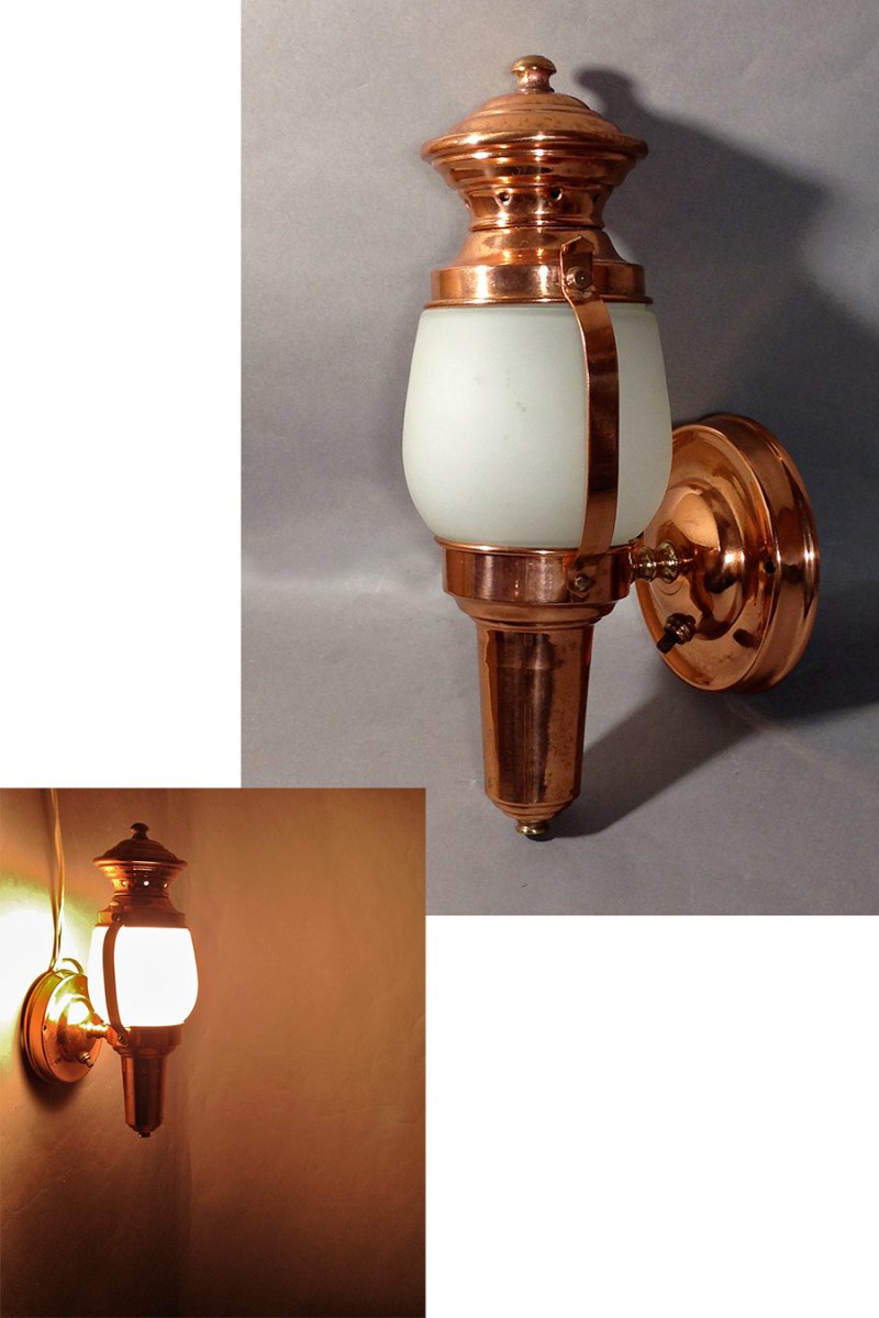 画像1: 1940's "Copper" Outside Porch Lamp (1)