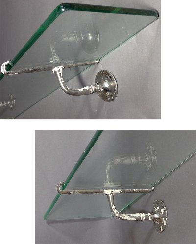 画像3: 1900-20's Bathroom Glass Shelf