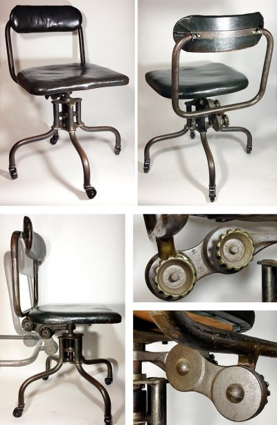 画像1: Early 1930's "Machine age" Swivel Desk Chair