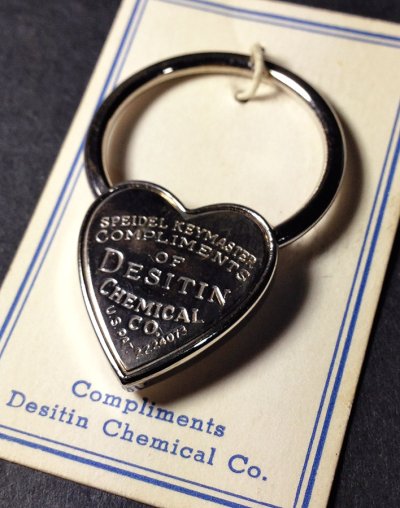 画像1: 1940's "♡ Heart Shaped " Key Ring【DEAD-STOCK】