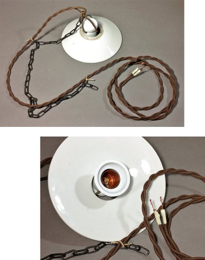 画像3: 1920-30's "Porcelain" German MINI Pendant Light