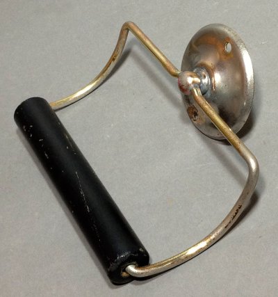 画像1: 1920-30's "Nickle Plated Brass" Toilet Paper Holder